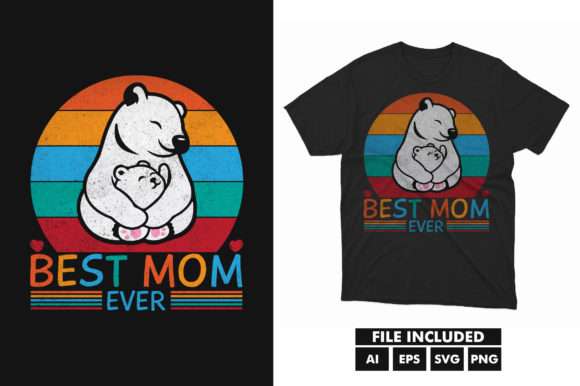 Best Mom Ever Panda Kids Funny T-shirt Graphics and T-Shirt Designs