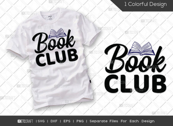 Book Club SVG Cut File Librarian Svg for Graphics and T-Shirt Designs
